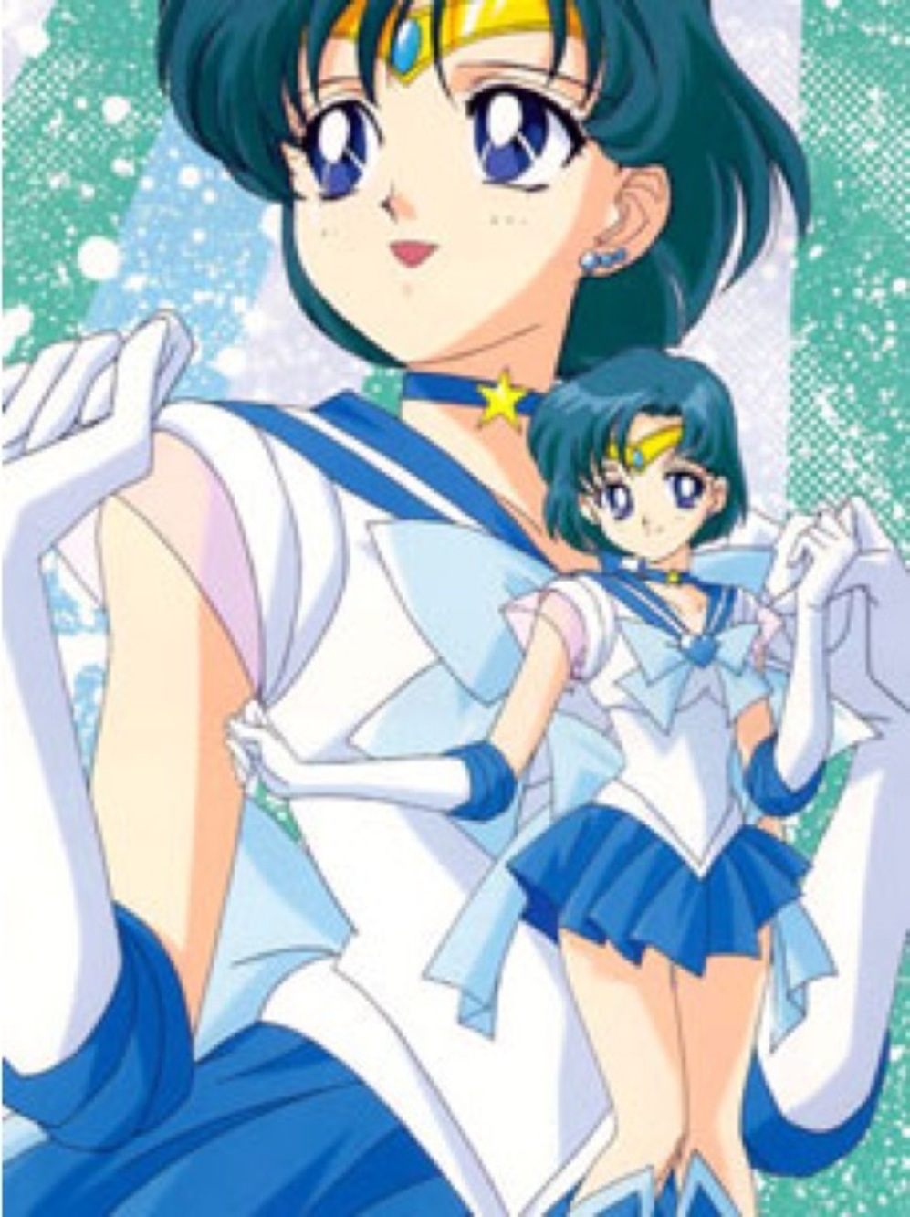 Sailor Mercury Blue and White Anime Cosplay